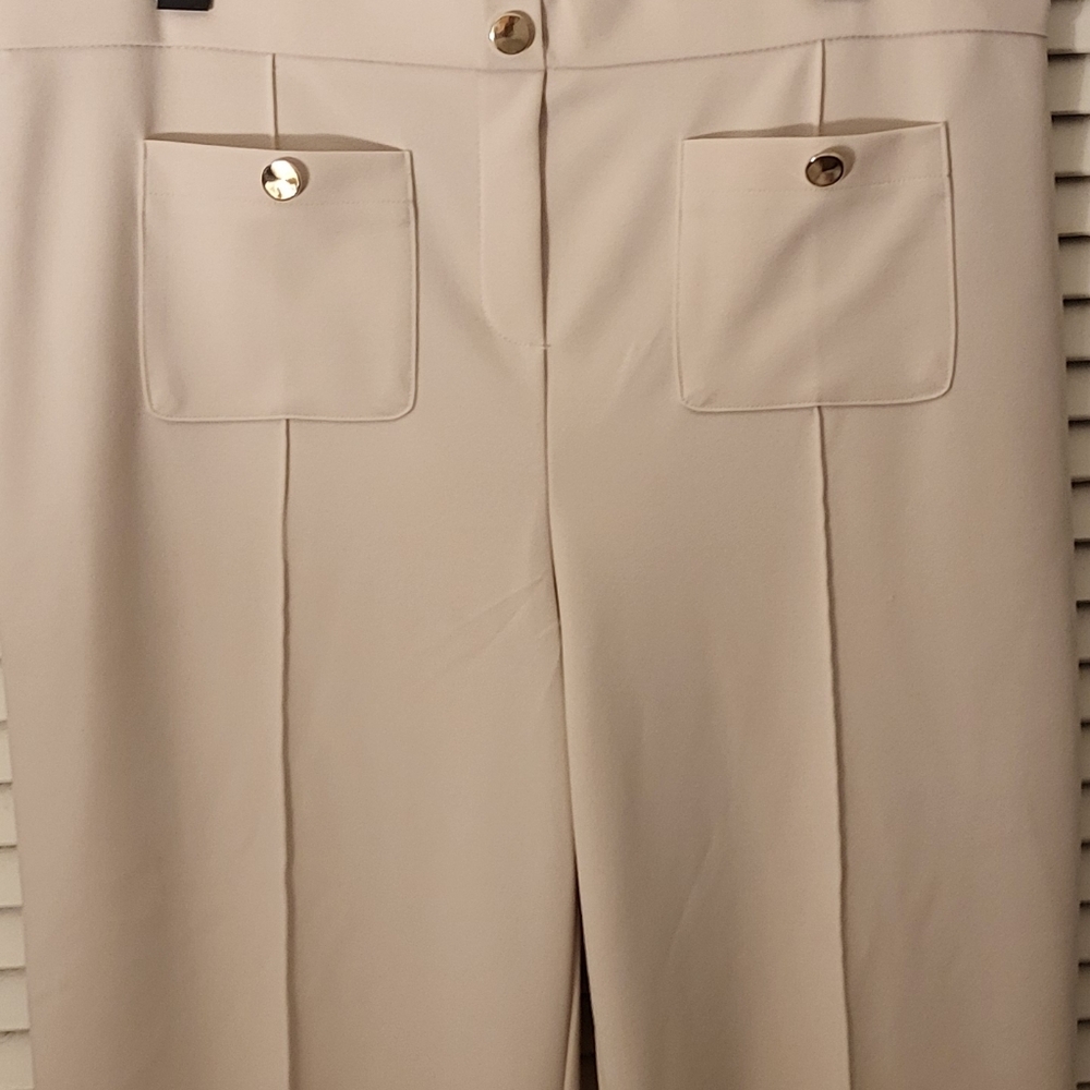 Jules & Leopold Cream Trousers with Gold Buttons